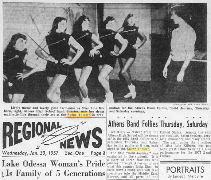 Swing Theatre (Quonset Hut Theater) - Jan 30 1957 Article (newer photo)